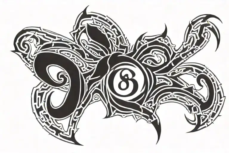 Spider With Number 8 In Belly