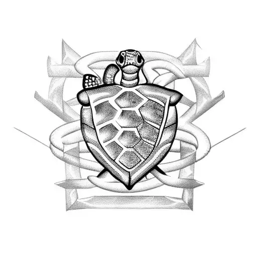 A Turtle And An Anchor Mixed Together