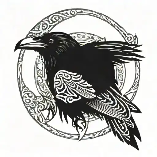 Raven Norse Mythology For Side Of Head