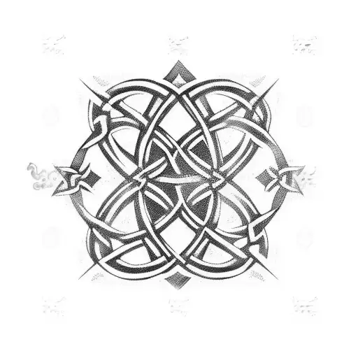 A Celtic Triskele Symbol With Musical Notes