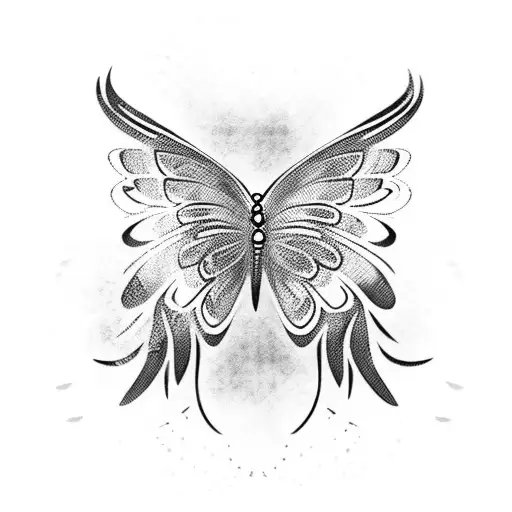 Large Bird Back With Butterfly Wings