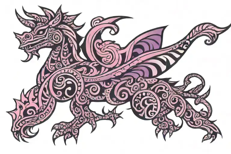 Laura Annunaki Style Kawaii Purple And Pink Sparkly Glitter Norse Viking Wyvern