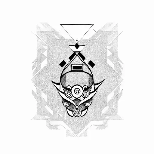 A Minimalist Tattoo Representing Stoicism Philosophy