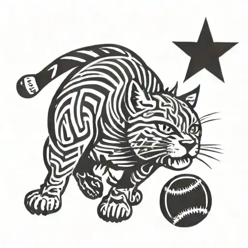 Cat Baseball Player