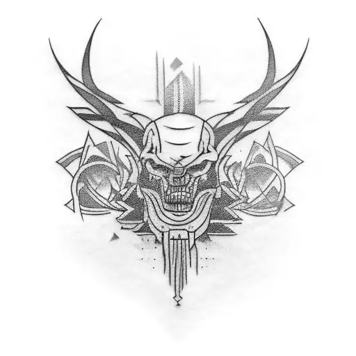 Dark Tattoo Letters Primal