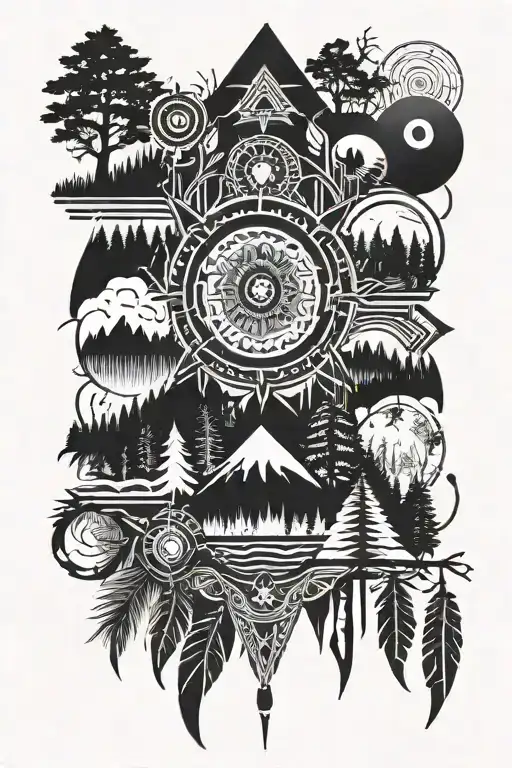 Native American Forrest Background