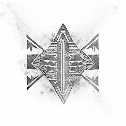 Maori Tattoo Represent An Arrow Small At The Bottom And Bigger At The Top