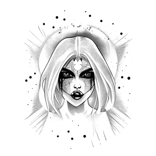 Vampire Girl Abstract