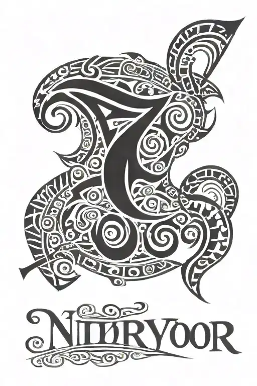 Name Of My Son 'Niyor' Hidden In A Tribal Design