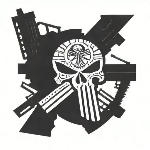 Punisher Skull Ar 15 War Combat Medic Symbol