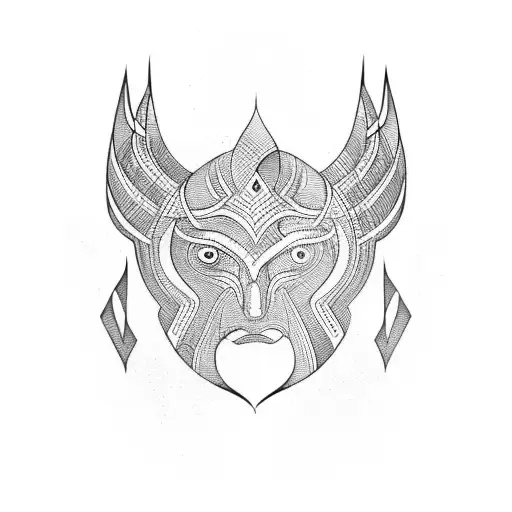 Old Norse Pattern Heavy Lines