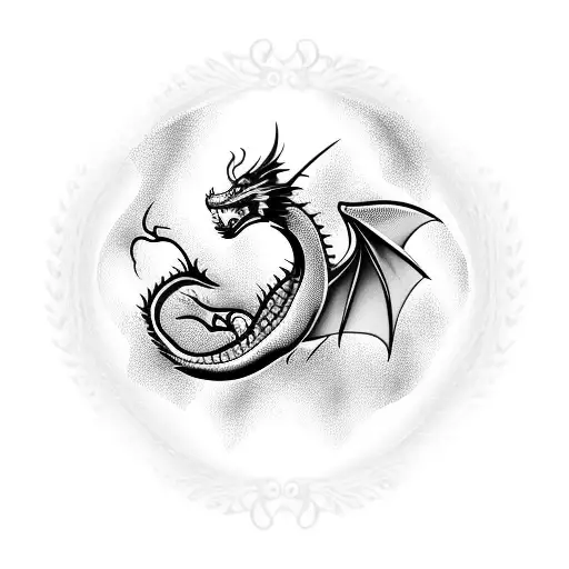 Medical Tattoo With Dragon