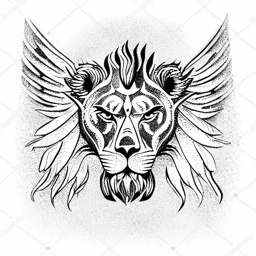 Lion With Dragons Head And Wings