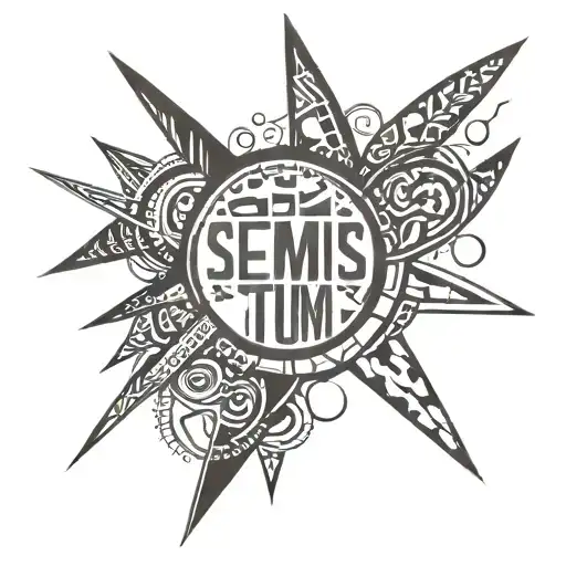 3 Words In Different Handwriting Semper Latus Tuum