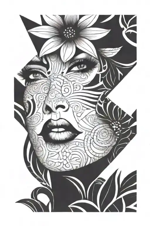 Background Flowers Among Them Beautiful Women's Eyes Sports And Motivation