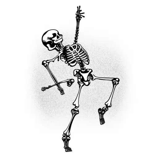 Skeleton Dancing In Front Of A Sound System