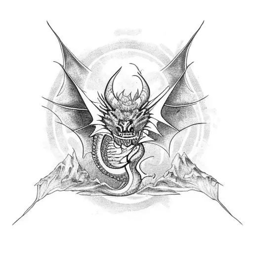 Dragon With The Words Alessandra Joana Carolina E Beatriz