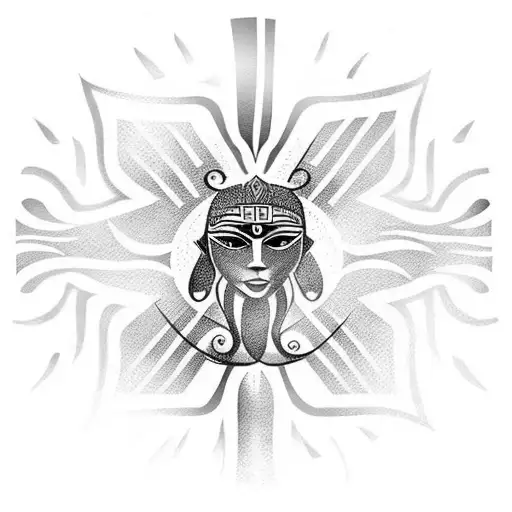 Leg Tattoo Polynesian With Sun