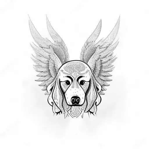 Winged Dog Full Figure