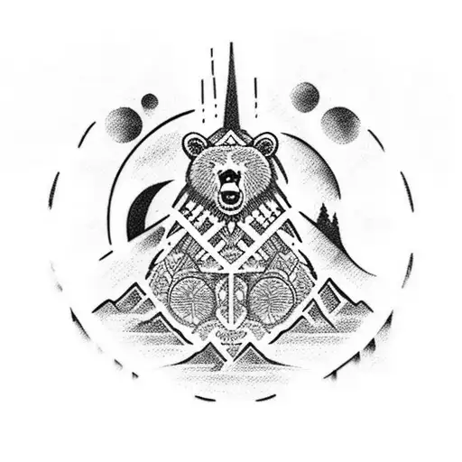 Bear Woods Moon Power