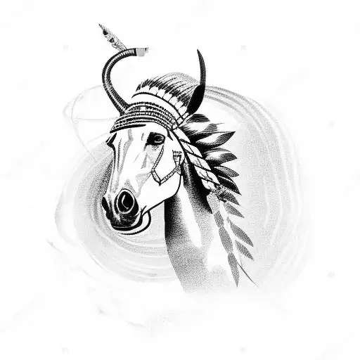 Native American Riding A Horse