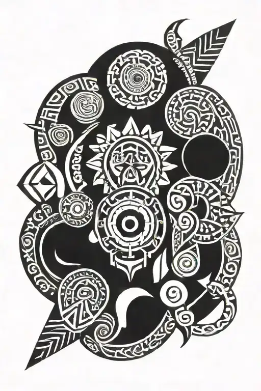 Tattoo Used By African Tribes In White Tone