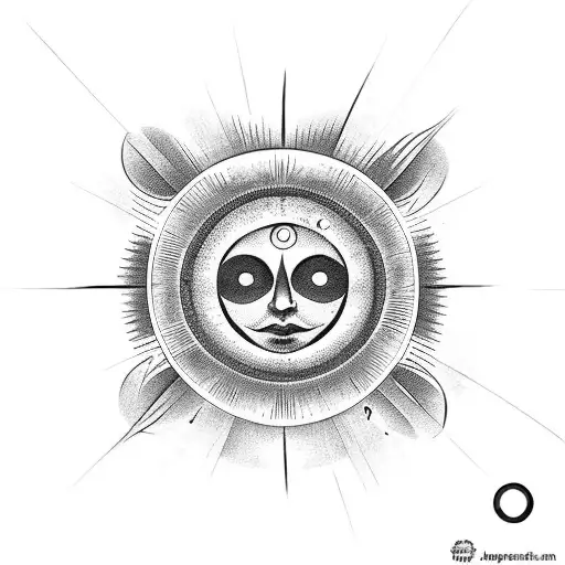 Sun With Tear Drop Underneath