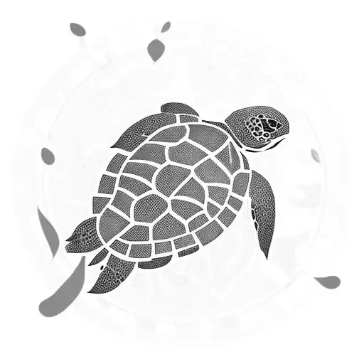 Turtle With Frangipani
