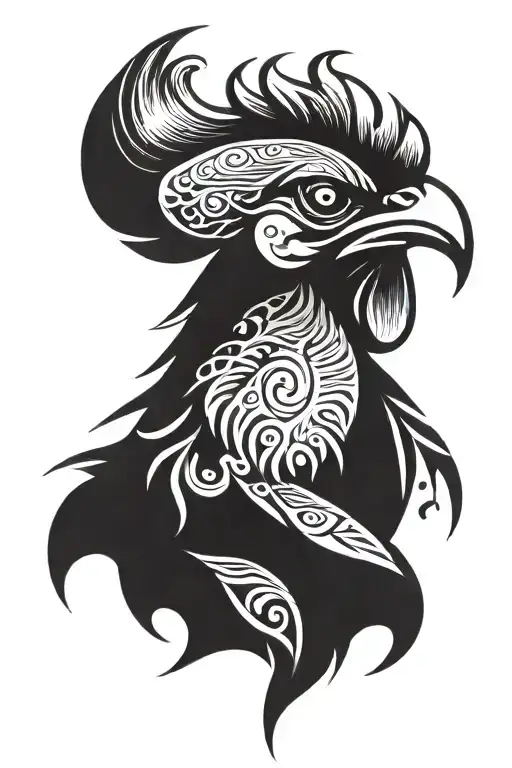 Rooster Neck And Head