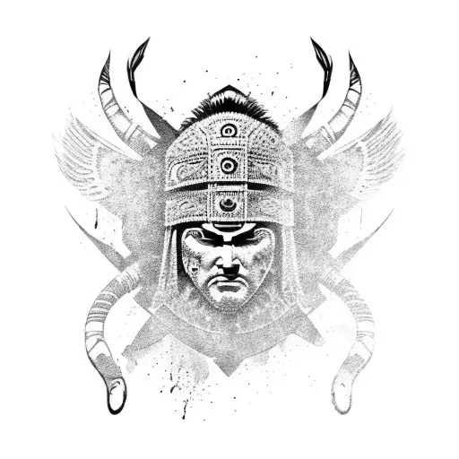 Ancient Warrior Ready To Fight