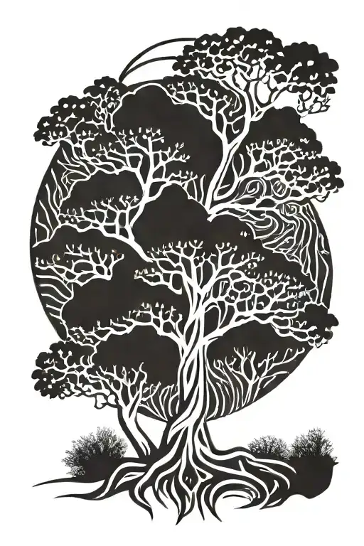 Tree And Natural Lines