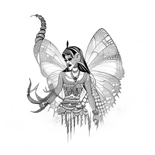 Tribal Fairy Sillhouete