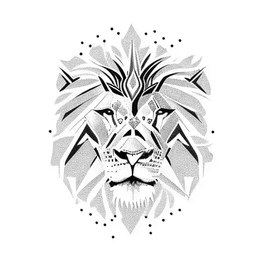 Lion Avec Une Lettre C