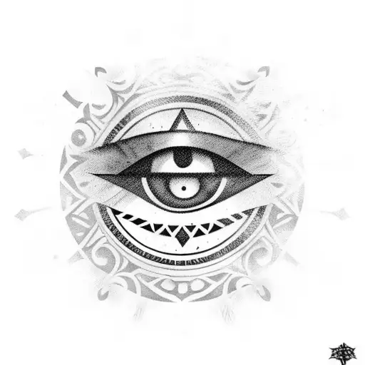 Puerto Rican Tattoo With Evil Eye