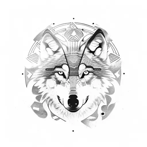 Wolf And Owl Half And Half Together - A Guitar In The Background