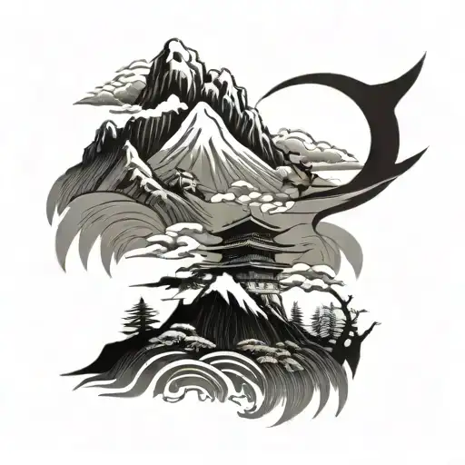 Japan Mountain Scene