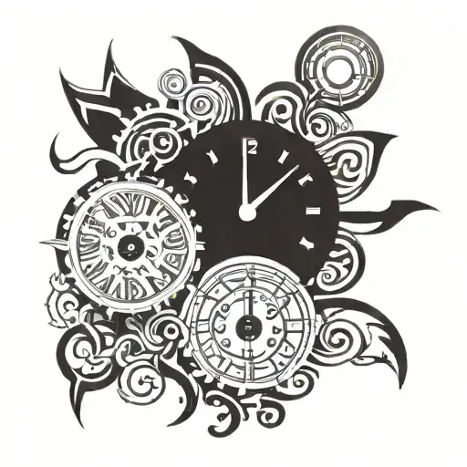 Time Clock Surrounded Live 4 Ever