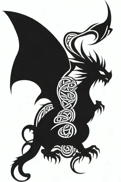 Celtic Knot Dragon Wrapped