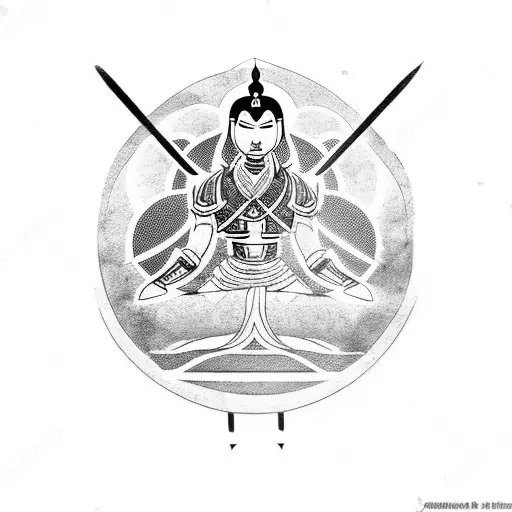 Black Samuria Meditating