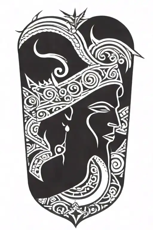 King David With Ruined City Background