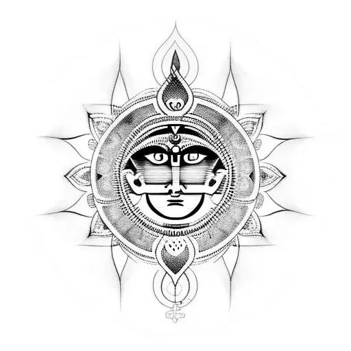 Bicep Tattoo With Shiva Third Eye And Add All Chakras