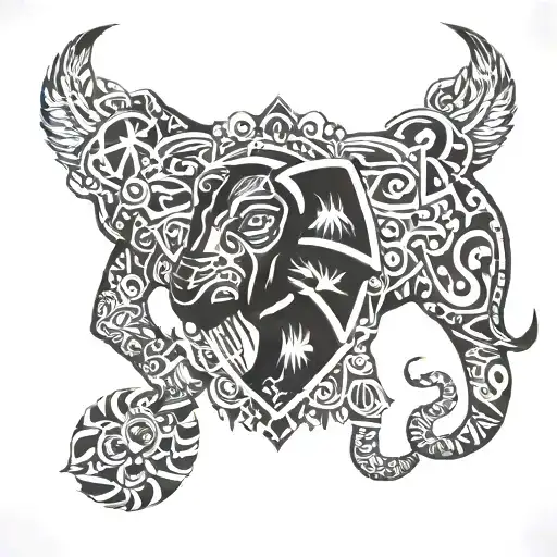 Elephant And Gorilla Chest Piece