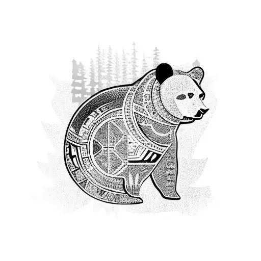 Tribal Bear Silhouette