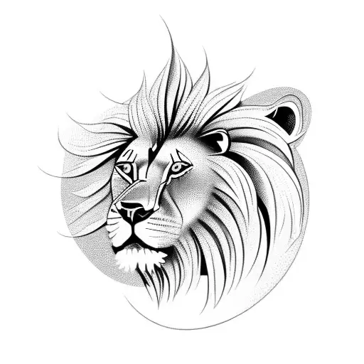 A Realistic Lion Playing The Saxophone Against A Tribal Background