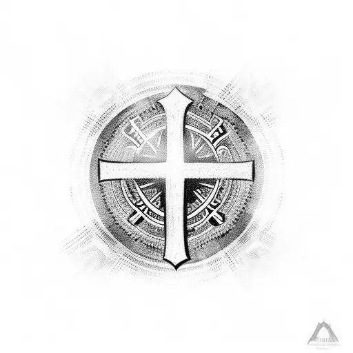 Christian Cross With Lvi