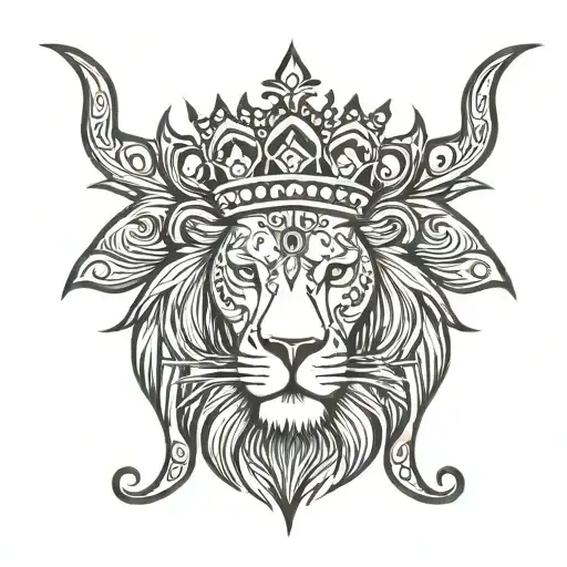 Lion Wearing A Crown