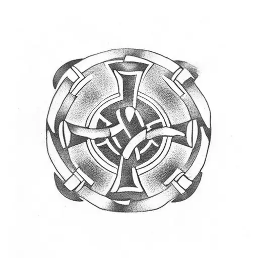 Celtic Tribal Tattoo Small With An Arsenal Cannon Symbol