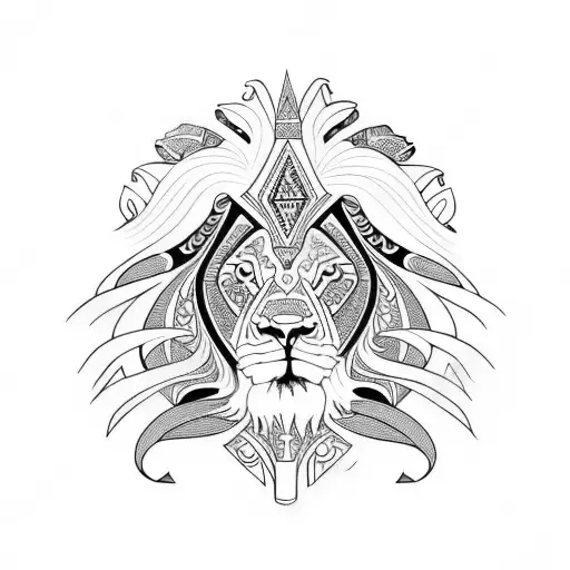 Lion In Maori Style