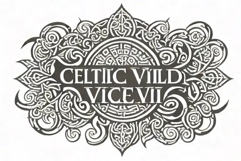 Celtic Style Words Vini Vidi Vici Caesar