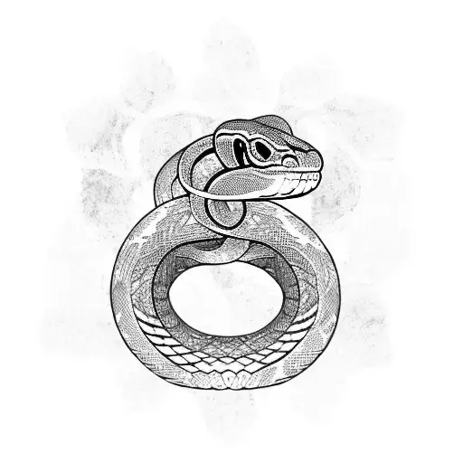 Snake Head Covered In Tree Roots